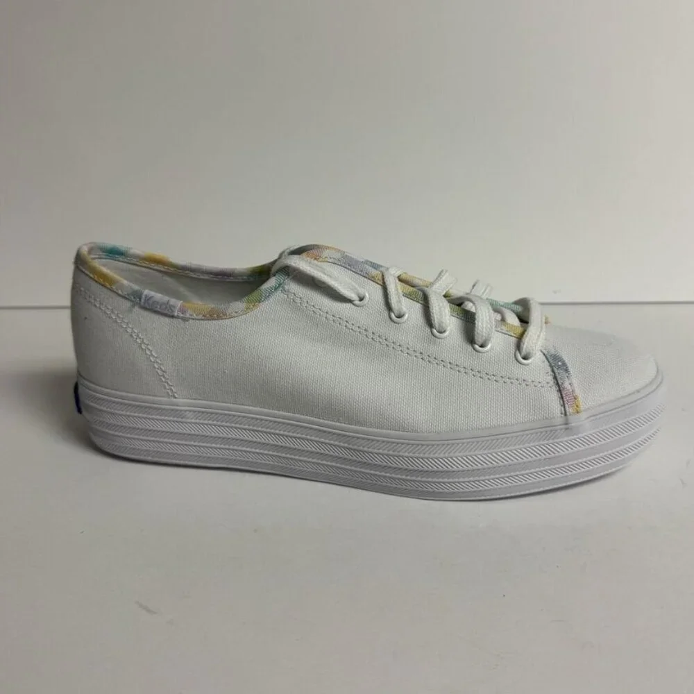Keds Womens Kickback Canvas Sneaker White Size 7 M